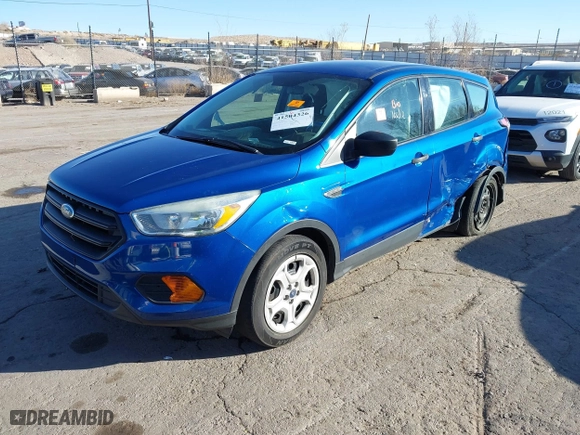 2017 Ford Escape S with VIN 1FMCU0F76HUC01536, listed as a IAAI auction lot 41504326 with 101,908 mi miles. Bid and sale history available at carsss.com. Image 2.