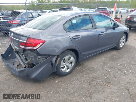 2015 Honda Civic LX with VIN 2HGFB2F55FH543983, listed as a IAAI auction lot 42044159 with 130,266 mi miles and . Bid and sale history available at DreamBid. Image 4.