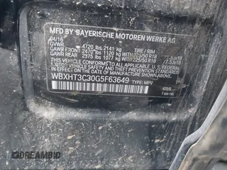 2016 BMW X1 xDrive28i z VIN WBXHT3C30G5F63649, wystawiony jako IAAI lot #41267517 z przebiegiem 158 181 mil mil oraz . Historia ofert i sprzedaży dostępna na DreamBid. Obrazek 9.