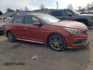 2015 Hyundai Sonata Sport with VIN 5NPE34AB0FH123880, listed as a Copart auction lot 51662735 with 101,297 mi miles and Salvage Title. Bid and sale history available at carsss.com. Image 4.