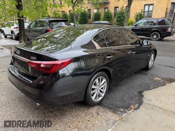 2020 Infiniti Q50 with VIN JN1EV7AR9LM252987, listed as a IAAI auction lot 42172320 with 55,119 mi miles and . Bid and sale history available at DreamBid. Image 4.