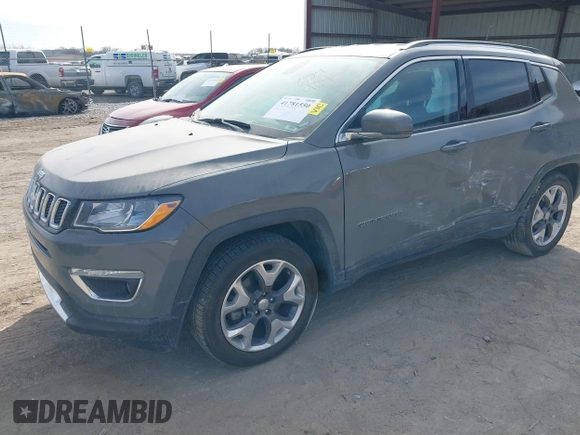2020 Jeep Compass Limited with VIN 3C4NJCCBXLT142767, listed as a IAAI auction lot 41781550 with 94,282 mi miles. Bid and sale history available at carsss.com. Image 2.