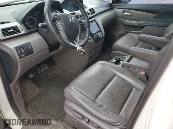 2017 Honda Odyssey EX-L with VIN 5FNRL5H61HB005497, listed as a Copart auction lot 50455795 with 102,046 mi miles and Salvage Title. Bid and sale history available at DreamBid. Image 7.