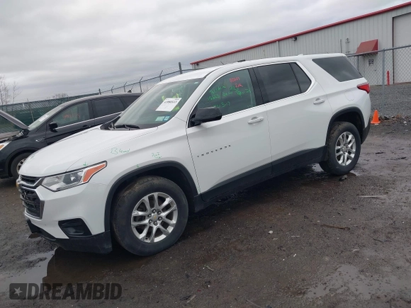 2020 Chevrolet Traverse LS with VIN 1GNEVFKW6LJ170509, listed as a IAAI auction lot 41880533 with 117,850 mi miles. Bid and sale history available at carsss.com. Image 2.