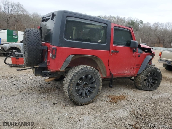 2014 Jeep Wrangler Sport with VIN 1C4AJWAG6EL117071, listed as a Copart auction lot 44582975 with 0 mi miles and Salvage Title. Bid and sale history available at carsss.com. Image 3.