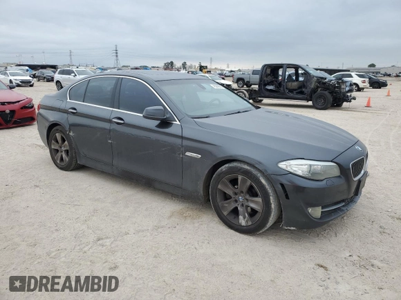 2011 BMW 5 Series 528i with VIN WBAFR1C55BC748660, listed as a Copart auction lot 45289825 with 135,768 mi miles and Salvage Title. Bid and sale history available at carsss.com. Image 4.