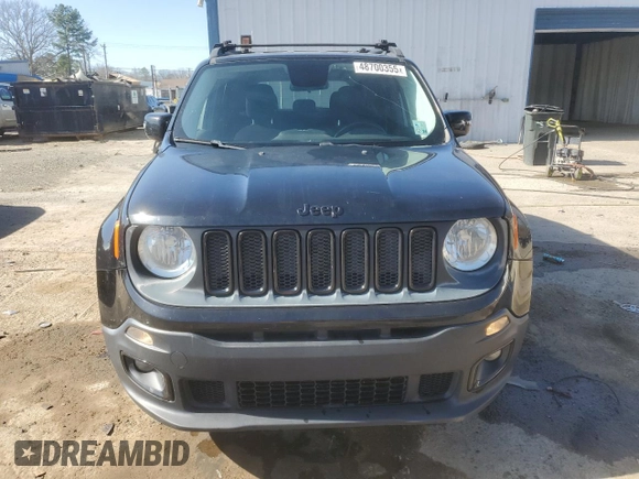 2017 Jeep Renegade Altitude with VIN ZACCJABH3HPE93665, listed as a Copart auction lot 48700355 with 110,218 mi miles and Salvage title. Bid and sale history available at DreamBid. Image 5.