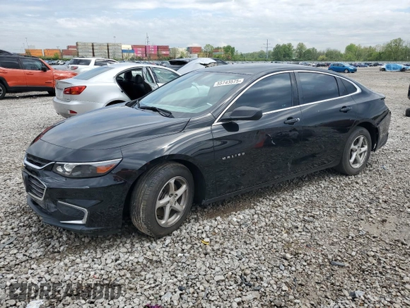 2016 Chevrolet Malibu LS with VIN 1G1ZB5STXGF347017, listed as a Copart auction lot 55743575 with 120,627 mi miles and Clean Title. Bid and sale history available at DreamBid. Image 1.