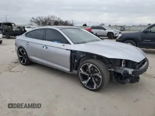 2023 Audi A5 Sportback Premium Plus with VIN WAUCBCF50PA049521, listed as a Copart auction lot 84673214 with 26,493 mi miles and Salvage Title. Bid and sale history available at carsss.com. Image 4.