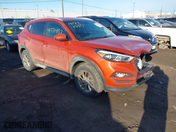 2017 Hyundai Tucson SE with VIN KM8J3CA46HU424815, listed as a IAAI auction lot 41771457 with 104,698 mi miles. Bid and sale history available at carsss.com. Image 1.
