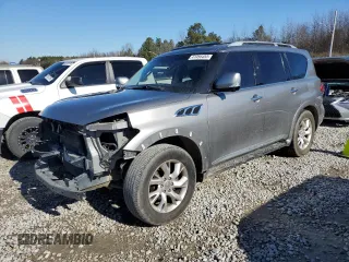 2012 Infiniti QX56 7-passenger with VIN JN8AZ2NF0C9517158, listed as a Copart auction lot 41456455 with 110,276 mi miles and Salvage title. Bid and sale history available at DreamBid. Image 1.
