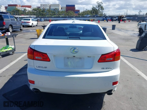2008 Lexus IS 250 with VIN JTHBK262682064632, listed as a IAAI auction lot 41791958 with 83,184 mi miles. Bid and sale history available at carsss.com. Image 15.