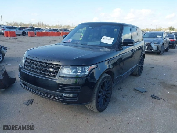 2015 Land Rover Range Rover Supercharged with VIN SALGS2TF8FA225962, listed as a IAAI auction lot 41757065 with 123,590 mi miles. Bid and sale history available at carsss.com. Image 2.