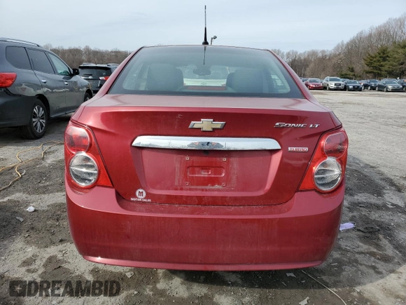 2013 Chevrolet Sonic LT with VIN 1G1JC5SB7D4103883, listed as a Copart auction lot 44175705 with 81,999 mi miles and Salvage Title. Bid and sale history available at DreamBid. Image 6.