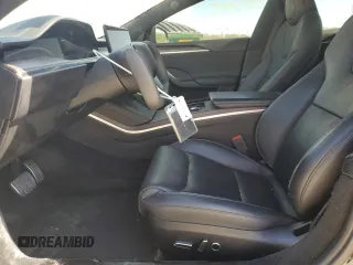 2021 Tesla Model S Plaid with VIN 5YJSA1E63MF451391, listed as a Copart auction lot 54821985 with 50,480 mi miles and Salvage title. Bid and sale history available at DreamBid. Image 7.