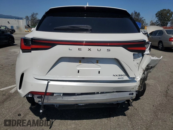 2025 Lexus NX 350h Premium with VIN JTJGKCEZ9S2052281, listed as a Copart auction lot 52636085 with 4,554 mi miles and Salvage title. Bid and sale history available at DreamBid. Image 6.
