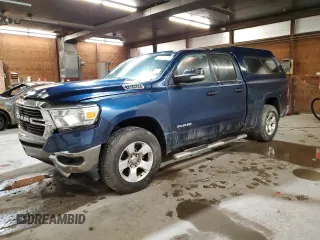 2021 Ram 1500 Big Horn with VIN 1C6SRFBT6MN687851, listed as a Copart auction lot 48700955 with 0 mi miles and Salvage Title. Bid and sale history available at carsss.com. Image 1.