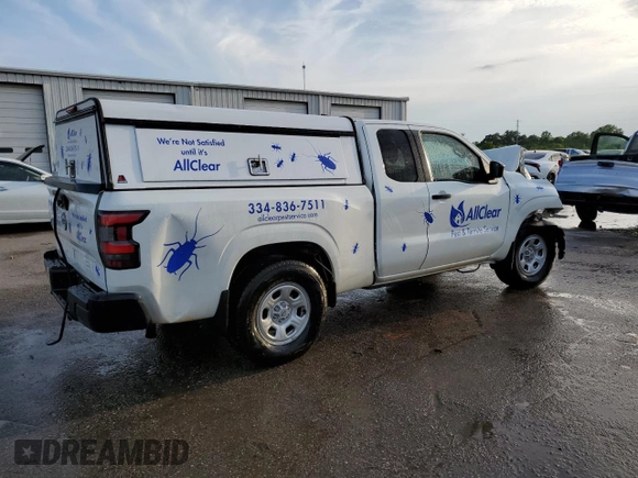 2024 Nissan Frontier S with VIN 1N6ED1CL7RN670390, listed as a Copart auction lot 53747085 with 2,573 mi miles and Salvage title. Bid and sale history available at DreamBid. Image 3.