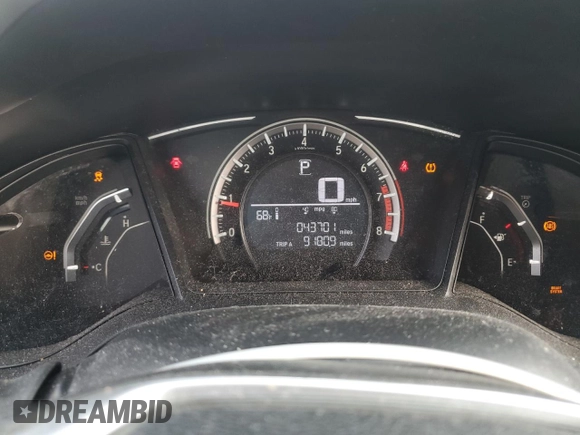 2018 Honda Civic LX with VIN 2HGFC2F55JH558246, listed as a Copart auction lot 53281225 with 43,701 mi miles and Salvage Title. Bid and sale history available at DreamBid. Image 9.