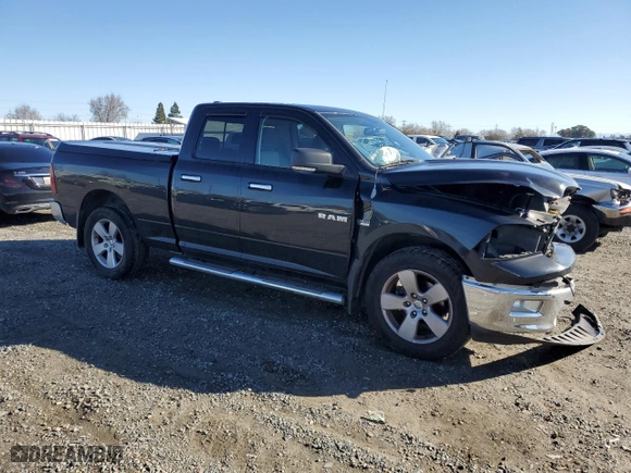 2010 Dodge Ram 1500 SLT with VIN 1D7RB1GT6AS208015, listed as a Copart auction lot 45775735 with 185,726 mi miles and Salvage Title. Bid and sale history available at carsss.com. Image 4.