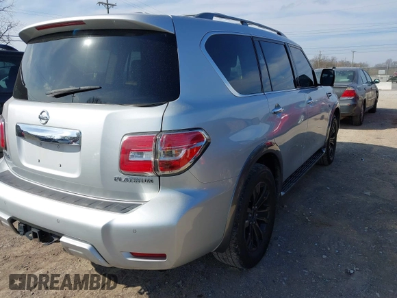 2017 Nissan Armada SV with VIN JN8AY2NC3H9509328, listed as a IAAI auction lot 41780445 with 165,625 mi miles and . Bid and sale history available at DreamBid. Image 4.