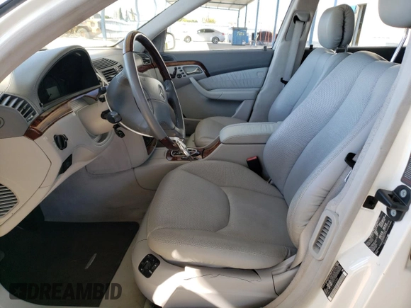 2002 Mercedes-Benz S-Class 6.0L with VIN WDBNG78J32A262968, listed as a Copart auction lot 76331274 with 113,480 mi miles and Clean Title. Bid and sale history available at carsss.com. Image 7.