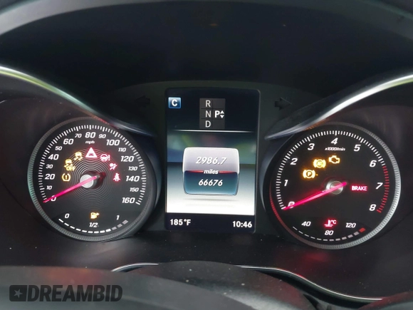 2017 Mercedes-Benz C 300 with VIN 55SWF4KB3HU215771, listed as a IAAI auction lot 41229717 with 66,676 mi miles and . Bid and sale history available at DreamBid. Image 7.