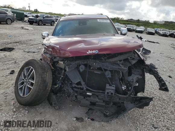 2020 Jeep Grand Cherokee Overland with VIN 1C4RJFCGXLC204095, listed as a Copart auction lot 43705155 with 34,569 mi miles and Non repairable. Bid and sale history available at DreamBid. Image 5.