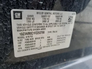 2015 Chevrolet Silverado 1500 LT with VIN 1GCVKREC1FZ252786, listed as a Copart auction lot 51010715 with 153,515 mi miles and Non Repairable. Bid and sale history available at DreamBid. Image 12.