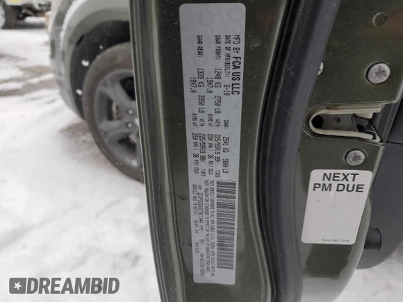 2019 Dodge Journey Crossroad z VIN 3C4PDDGG4KT811044, wystawiony jako Copart lot #84184044 z przebiegiem 84 829 mil mil oraz Szkoda całkowita • Salvage title. Historia ofert i sprzedaży dostępna na DreamBid. Obrazek 13.