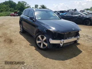 2019 Mercedes-Benz GLC with VIN WDC0G4KBXKV165801, listed as a Copart auction lot 50398422 with 0 mi miles. Bid and sale history available at carsss.com. Image 1.