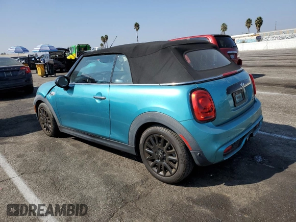 2018 MINI Convertible Cooper S with VIN WMWWG9C5XJ3C82701, listed as a Copart auction lot 76080984 with 50,655 mi miles and Salvage Title. Bid and sale history available at carsss.com. Image 2.