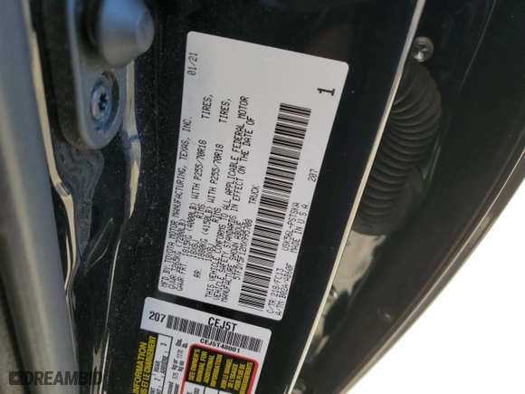 2021 Toyota Tundra 4WD SR5 with VIN 5TFDY5F12MX995708, listed as a Copart auction lot 87012634 with 0 mi miles and Salvage Title. Bid and sale history available at carsss.com. Image 12.
