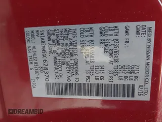 2016 Nissan Pathfinder S with VIN 5N1AR2MM5GC628370, listed as a IAAI auction lot 42193653 with 149,120 mi miles and . Bid and sale history available at DreamBid. Image 9.