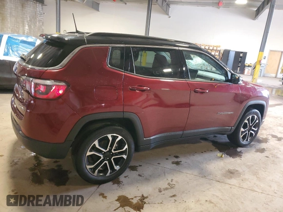 2022 Jeep Compass High Altitude with VIN 3C4NJDCB1NT226128, listed as a Copart auction lot 53938255 with 11,232 mi miles and Salvage Title. Bid and sale history available at DreamBid. Image 3.