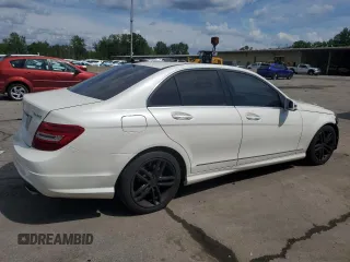 2012 Mercedes-Benz C 300 Sport with VIN WDDGF8BB9CA704373, listed as a Copart auction lot 63184325 with 86,497 mi miles and Salvage title. Bid and sale history available at DreamBid. Image 3.