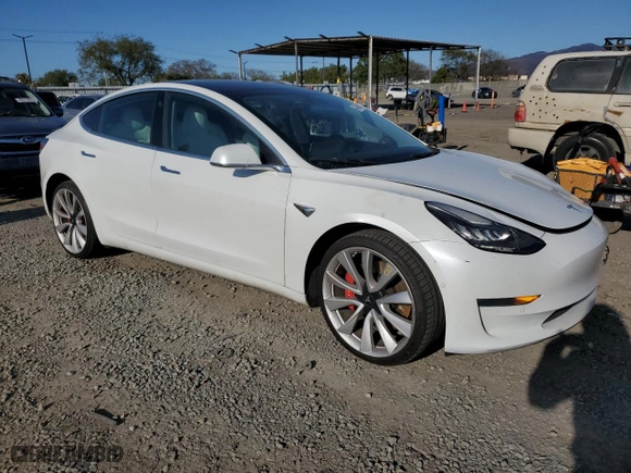 2019 Tesla Model 3 Long Range with VIN 5YJ3E1EB3KF514654, listed as a Copart auction lot 49484635 with 160,447 mi miles and Salvage Title. Bid and sale history available at carsss.com. Image 4.