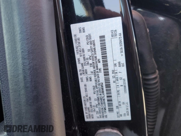 2020 Ford Escape SEL with VIN 1FMCU0H67LUB98952, listed as a Copart auction lot 51833025 with 38,717 mi miles and Salvage Title. Bid and sale history available at carsss.com. Image 12.