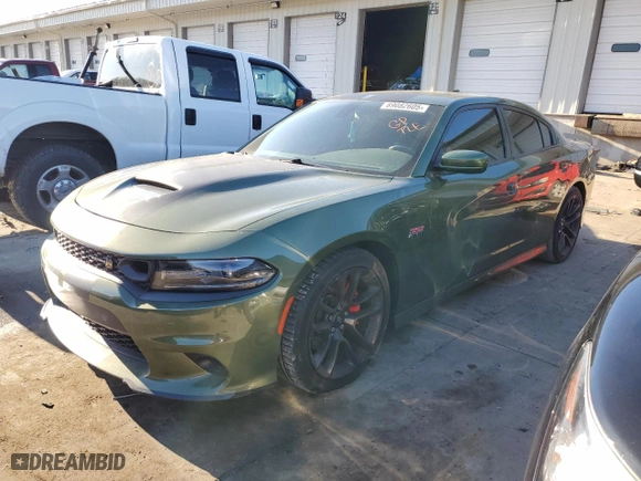 2020 Dodge Charger Scat Pack with VIN 2C3CDXGJ2LH132996, listed as a Copart auction lot 89082605 with 49,188 mi miles and Salvage Title. Bid and sale history available at carsss.com. Image 1.