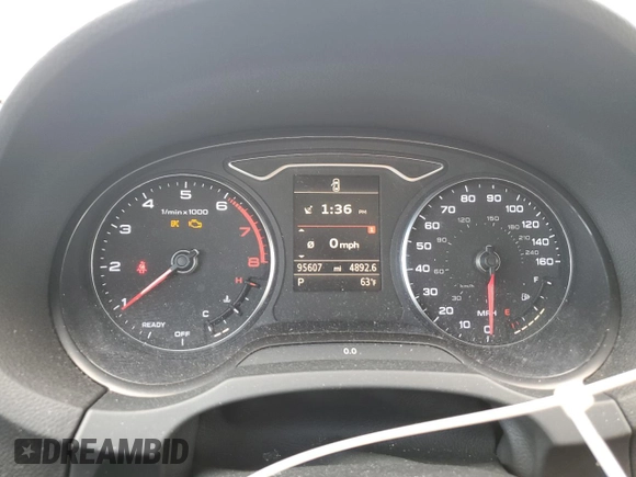 2016 Audi A3 1.8T Premium Plus with VIN WAUC7GFF5G1026575, listed as a Copart auction lot 48364935 with 95,607 mi miles and Salvage Title. Bid and sale history available at carsss.com. Image 9.