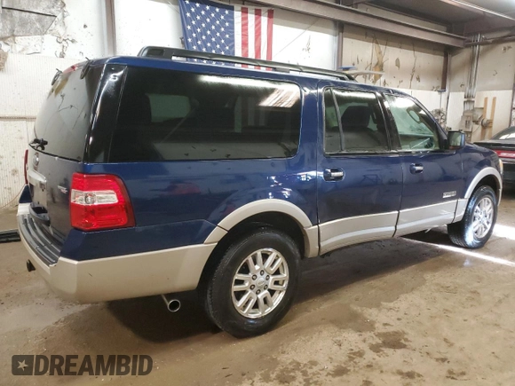 2008 Ford Expedition EL Eddie Bauer with VIN 1FMFK18528LA46090, listed as a Copart auction lot 47386824 with 188,205 mi miles and Clean Title. Bid and sale history available at carsss.com. Image 3.
