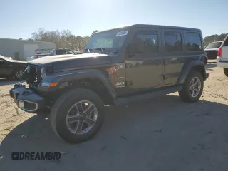 2020 Jeep Wrangler Unlimited Sahara with VIN 1C4HJXEN4LW152779, listed as a Copart auction lot 42696255 with Not provided miles and Salvage title. Bid and sale history available at DreamBid. Image 1.