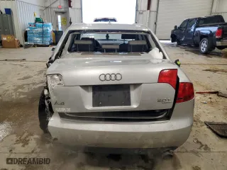 2007 Audi A4 2.0T with VIN WAUDF78E27A095963, listed as a Copart auction lot 87002344 with 208,900 mi miles and Non Repairable. Bid and sale history available at carsss.com. Image 6.