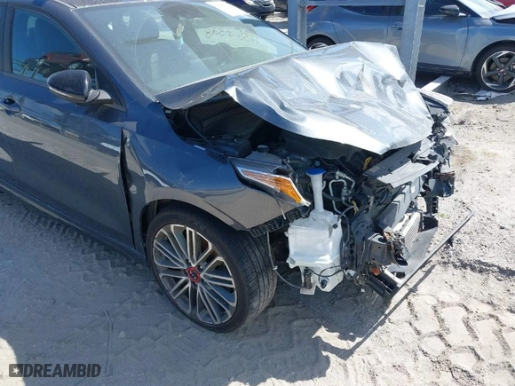 2021 Kia Forte GT with VIN 3KPF44AC7ME379056, listed as a IAAI auction lot 41357328 with 47,068 mi miles. Bid and sale history available at carsss.com. Image 19.