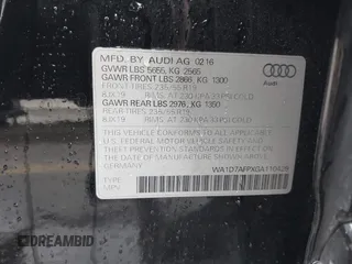 2016 Audi Q5 Premium Plus z VIN WA1D7AFPXGA110429, wystawiony jako IAAI lot #42247612 z przebiegiem 151 250 mil mil oraz . Historia ofert i sprzedaży dostępna na DreamBid. Obrazek 9.