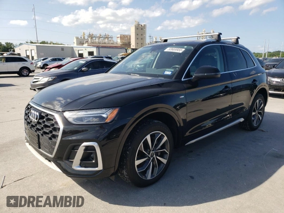 2022 Audi Q5 S line Premium Plus with VIN WA1EAAFY8N2110662, listed as a Copart auction lot 53669955 with 59,648 mi miles and Salvage title. Bid and sale history available at DreamBid. Image 1.