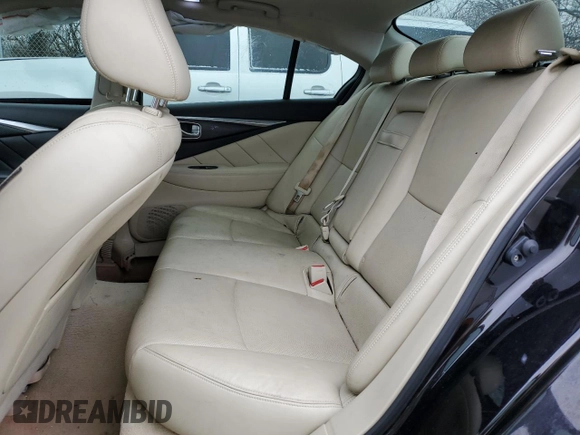 2014 Infiniti Q50 Premium with VIN JN1BV7AP1EM674093, listed as a Copart auction lot 45062485 with 116,228 mi miles and Salvage Title. Bid and sale history available at carsss.com. Image 10.