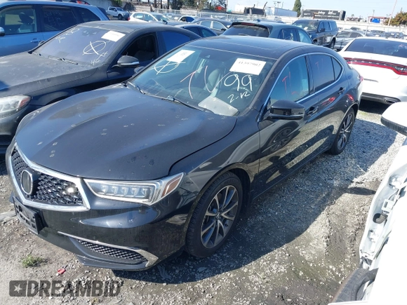 2018 Acura TLX with VIN 19UUB3F37JA001027, listed as a IAAI auction lot 41397902 with 61,999 mi miles. Bid and sale history available at carsss.com. Image 2.