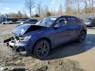 2019 Audi Q8 Premium Plus z VIN WA1EVAF10KD014743, wystawiony jako Copart lot #45272965 z przebiegiem Nie podano mil oraz Szkody całkowita. Historia ofert i sprzedaży dostępna na DreamBid. Obrazek 1.