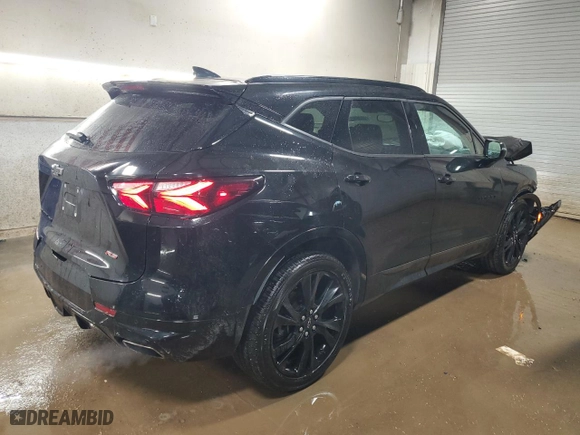 2019 Chevrolet Blazer RS with VIN 3GNKBJRS2KS675252, listed as a Copart auction lot 48068225 with 63,357 mi miles and Salvage Title. Bid and sale history available at carsss.com. Image 3.